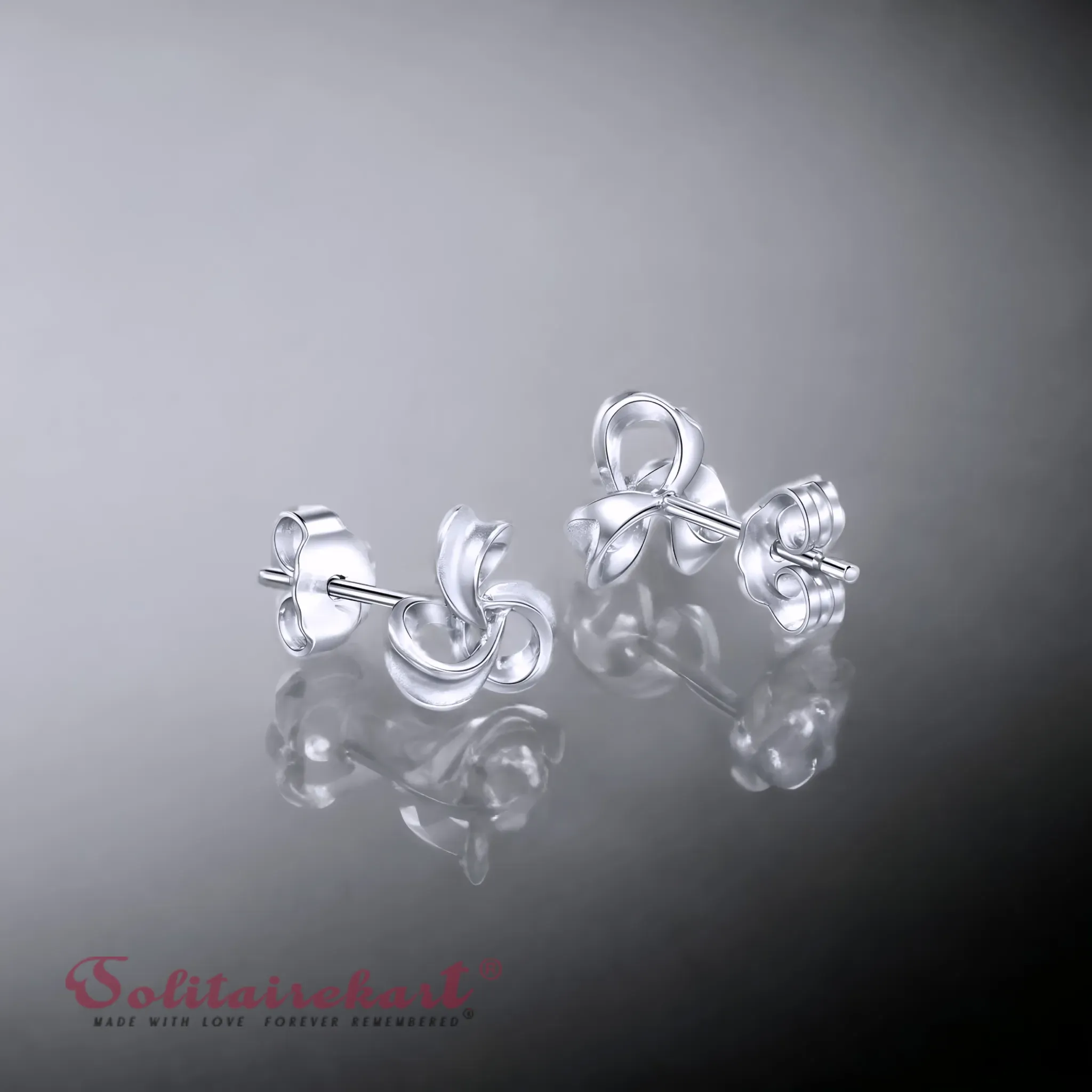 Solitairekart 2.17 Gram Elegant Petal Swirl Earrings
